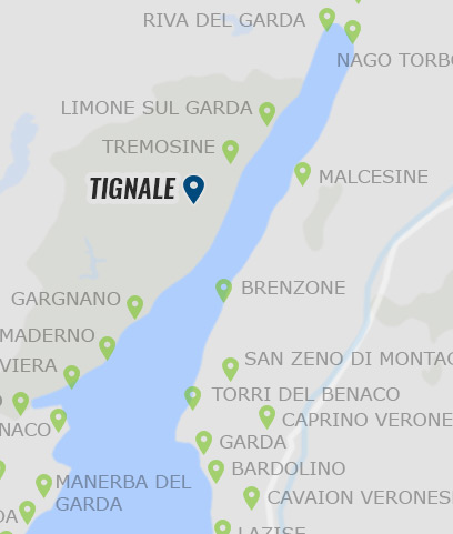 Tignale am Gardasee - Karte