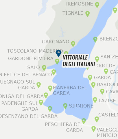 Vittoriale degli italiani auf der Karte Vittoriale degli italiani auf der Karte