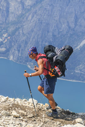 Kletterer auf dem Monte Baldo