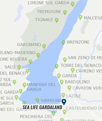 Sea Life Gardaland auf der Karte