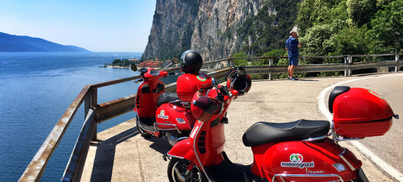 Bild einer Vespa Tour am Gardasee