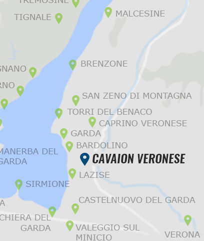 Cavaion Veronese am Gardasee - Karte