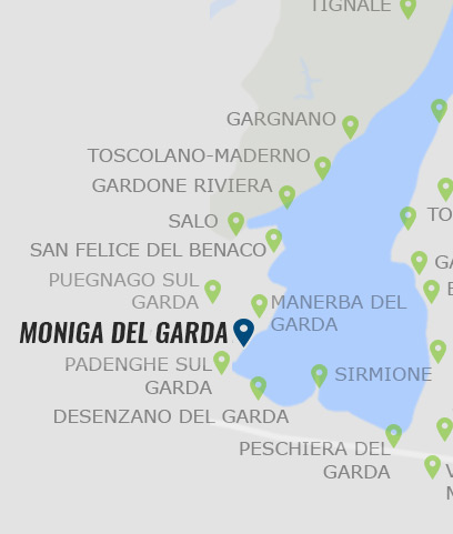 Moniga del Garda am Gardasee - Karte