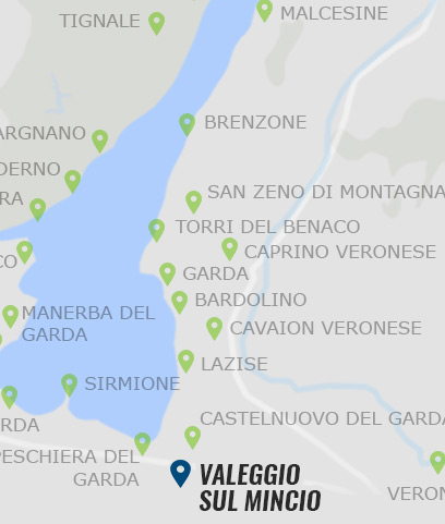 Valeggio sul Mincio am Gardasee - Karte