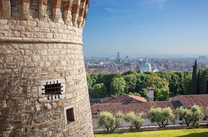 Blick auf Brescia von der Burg
